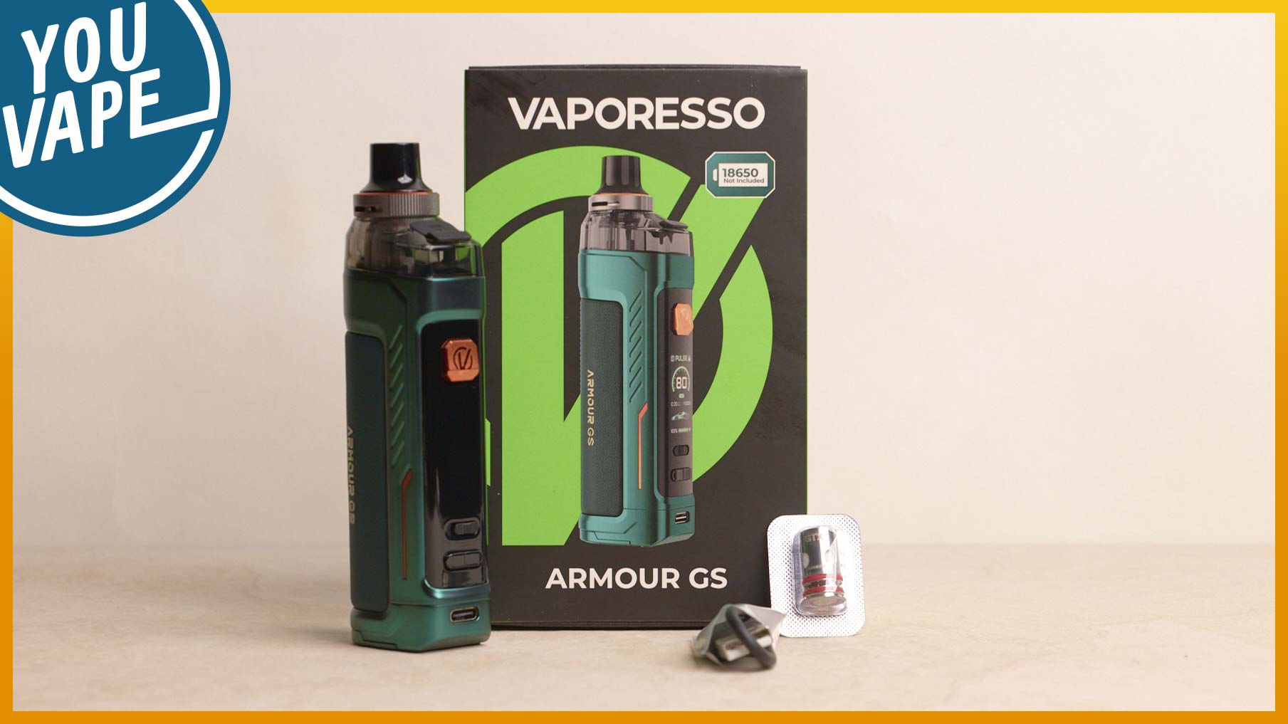 Contenu du coffret du pod Armour GS de Vaporesso