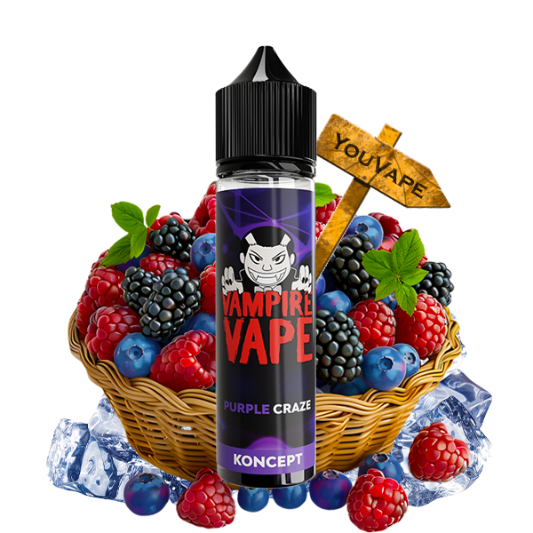 Le e liquide Purple Craze 50ml fusionne deux best-sellers, Heisenberg et Pinkman pour créer le Fruit Rouge Ultime, sublimé par une belle Fraîcheur Mentholée