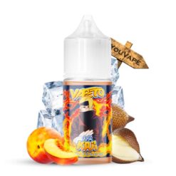 L'arôme concentré Kaji 30ml de la marque Vapeto offre une expérience gustative unique en associant la douceur sucrée et juteuse de la pêche à l'intrigant fruit du serpent, le tout sublimé par une fraîcheur intense. Cette alchimie parfaite révèle une force mystique insoupçonnée, idéale pour des créations DIY fruitées et rafraîchissantes.