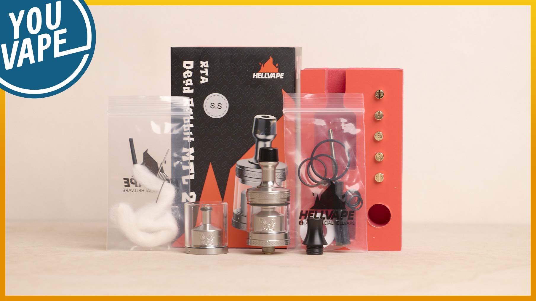 Contenu du coffret du Dead Rabbit MTL 2 RTA de Hellvape