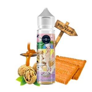 Le e liquide Nantes est à l'Ouest 50ml, de la gamme Edition Hexagone par Curieux, est une recette gourmande aux saveurs de biscuit petit beurre avec des noix caramélisées.