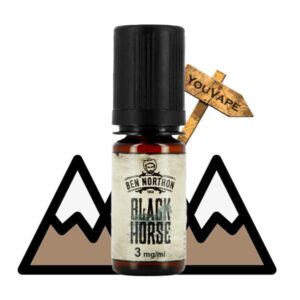 Le Black Horse de Ben Northon est un e liquide français saveur tabac blond puissant avec des notes grillés de fruits à coques.