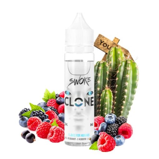 Le e liquide Clone 50ml de Swoke est une saveur de fruits rouges agrémenté de cactus pour une belle touche suave.