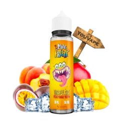 Le e-liquide Tireboulette 50ml de la gamme Multi Freeze de Liquideo est un trio de fruits avec pêche, mangue et fruit de la passion ultra frais.