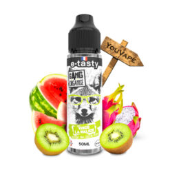 Le e-liquide Vince la Malice de la gamme Gang Organisé vous offre un cocktail ensoleillé et savoureux, mêlant pastèque, kiwi et pitaya.