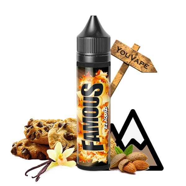 Le e liquide Famous 10ml de Eliquid France est un mélange de tabac blond, vanille et cookie avec des fruits à coques.