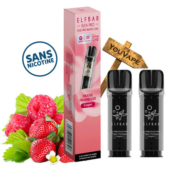 Les Cartouches Puff Elfa Pro 0mg de Elfbar vous permettent de profiter de nombreuses saveurs sans nicotine.