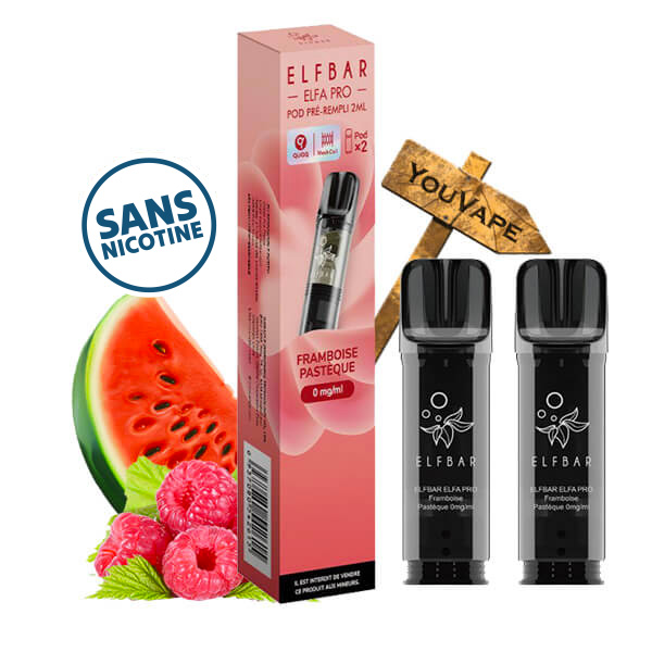 Les Cartouches Puff Elfa Pro 0mg de Elfbar vous permettent de profiter de nombreuses saveurs sans nicotine.